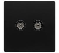 Non Isolato Presa Coassiale, 2 Banda, Nero - SFBK066BK