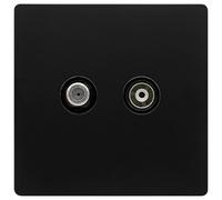 Non Isolato Satellitare & Presa Coassiale, 2 Banda, Nero - SFBK170BK