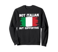 Non italiano ma solidale, divertente bandiera italiana Felpa