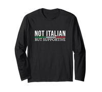 Non italiano ma solidale Maglia a Manica