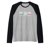 Non italiano ma solidale Maglia con Maniche Raglan