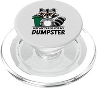 non la mia spazzatura non il mio procione cassonetto umorismo animale sarcastico PopSockets PopGrip per MagSafe