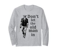 Non Lasciare Che Il Vecchio Uomo in Vintage Uomo Cammina con Una Chitarra Maglia a Manica