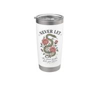 Non lasciare mai che lo stesso serpente ti morda due volte rosa serpente Bicchiere termico in acciaio inox doppia parete