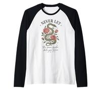 Non Lasciare mai Che Lo Stesso Serpente Ti morda Due Volte Rosa Serpente Maglia con Maniche Raglan