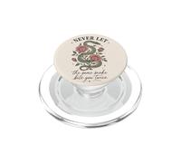 Non lasciare mai che lo stesso serpente ti morda due volte rosa serpente PopSockets PopGrip per MagSafe