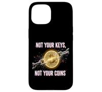 Non le tue chiavi Non le tue monete controllo di sicurezza bitcoin gratuito Custodia per iPhone 15