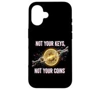 Non le tue chiavi Non le tue monete controllo di sicurezza bitcoin gratuito Custodia per iPhone 16