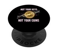 Non le tue chiavi Non le tue monete controllo di sicurezza bitcoin gratuito PopSockets PopGrip Adesivo