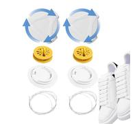 Non legare i - non legare i , senza con fibbia rotante | Accessori per scarpe sportive non legati e a sgancio rapido in filo metallico per eseguire , bianco, Se référer au