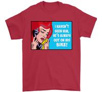 Non L'ho Visto Biker Divertente Maglietta Moto Uomo 100% Cotone