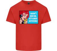 Non L'ho Visto Fare Paracadutismo Maglietta Divertente Uomo In Cotone