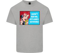 Non L'ho Visto Fare Paracadutismo Maglietta Divertente Uomo In Cotone