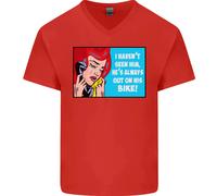 Non L'ho Visto Lui Maglietta In Cotone V-Neck Divertente Per Biker Uomo