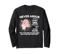 Non litigare mai con Una Ragazza Bassa Che ha Un Anime A nel Suo Nome Maglia a Manica