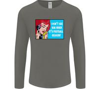 Non Lo Vedo Calciatore Squadra Divertente Uomo Manica Lunga T-Shirt