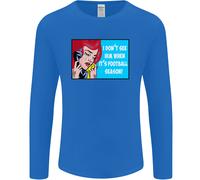 Non Lo Vedo Calciatore Squadra Divertente Uomo Manica Lunga T-Shirt