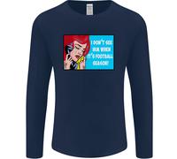 Non Lo Vedo Calciatore Squadra Divertente Uomo Manica Lunga T-Shirt