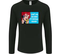 Non Lo Vedo Calciatore Squadra Divertente Uomo Manica Lunga T-Shirt