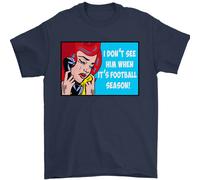 Non Lo Vedo Calciatore Squadra Divertente Uomo T-Shirt 100% Cotone