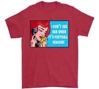 Non Lo Vedo Calciatore Squadra Divertente Uomo T-Shirt 100% Cotone