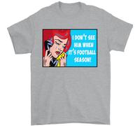 Non Lo Vedo Calciatore Squadra Divertente Uomo T-Shirt 100% Cotone