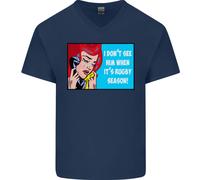 Non Lo Vedo Giocatore Di Rugby Union Divertente Maglietta In Cotone A V Per Uomo