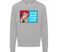 Non Lo Vedo Lui Calciatore Squadra Divertente Uomo Felpa Maglione