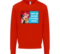 Non Lo Vedo Lui Calciatore Squadra Divertente Uomo Felpa Maglione