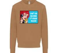 Non Lo Vedo Lui Giocatore Di Rugby Unione Divertente Uomo Felpa Maglione