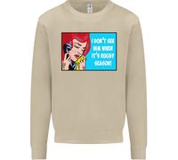 Non Lo Vedo Lui Giocatore Di Rugby Unione Divertente Uomo Felpa Maglione