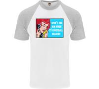 Non Lo Vedo Maglietta Da Baseball Divertente Per Uomo S/S Calciatore Di Squadra