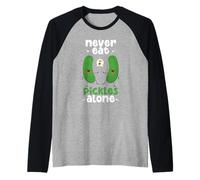 Non Mangiare mai sottaceti da Solo cetrioli cetrioli Verdure sottaceto Maglia con Maniche Raglan
