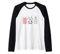 Non mangio i Miei Amici -Animale Vegano Vegetariano Mondo Pace Maglia con Maniche Raglan