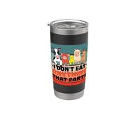 Non mangio nulla che scoreggia Animals Lover Pets Vegetarian Bicchiere termico in acciaio inox doppia parete