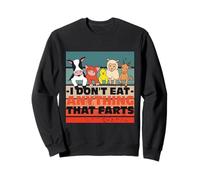 Non mangio Nulla Che scoreggia Animals Lover Pets Vegetarian Felpa