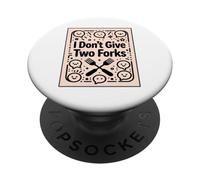 Non me ne frega due forchette - Divertente culinario PopSockets PopGrip Adesivo