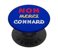 Non Merci Connard Insulte Provocation Négatif Auto Défense PopSockets PopGrip Adesivo