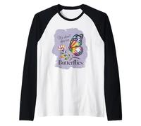 Non MERITIAMO Le Farfalle Maglia con Maniche Raglan