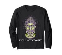 Non Mi conformerò - Buddha Maglia a Manica