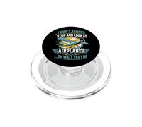 Non mi fermo sempre e guardo gli aeroplani divertenti PopSockets PopGrip per MagSafe