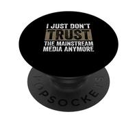 Non mi fido dei media mainstream - Consapevolezza delle notizie false PopSockets PopGrip Adesivo