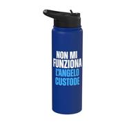 Non Mi Funziona L’Angelo Custode Sfortunato Ironica Stainless Steel Insulated Water Bottle