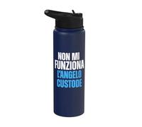 Non Mi Funziona L’Angelo Custode Sfortunato Ironica Stainless Steel Insulated Water Bottle