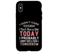 Non mi importava ieri non me ne frega un cazzo oggi probabilmente Custodia per iPhone X/XS