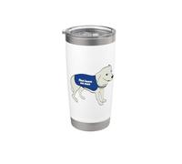 Non mi piacciono i cani da uomo che indossano un giubbotto di avvertimento Bicchiere termico in acciaio inox doppia parete