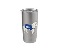 Non mi piacciono i cani da uomo che indossano un giubbotto di avvertimento Bicchiere termico in acciaio inox doppia parete