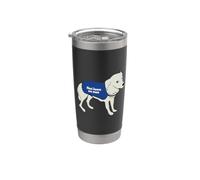 Non mi piacciono i cani da uomo che indossano un giubbotto di avvertimento Bicchiere termico in acciaio inox doppia parete