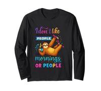 Non Mi piacciono Le Persone mattutine o Le mattine Maglia a Manica