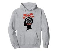 Non Mi piacciono Le Voci nella mia Testa Salute mentale Arte Felpa con Cappuccio, Unisex per Adulti, Grigio Melange, M